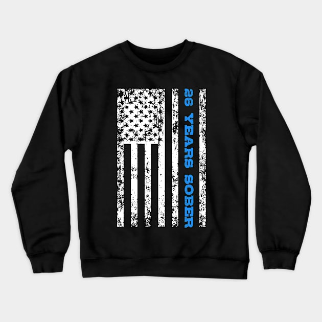 26 Years Sober Crewneck Sweatshirt by mikevdv2001